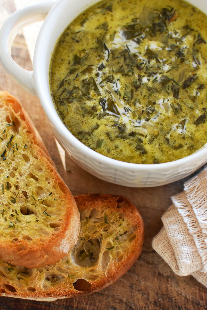 Spinach Broccoli Soup Creamy and Peppery