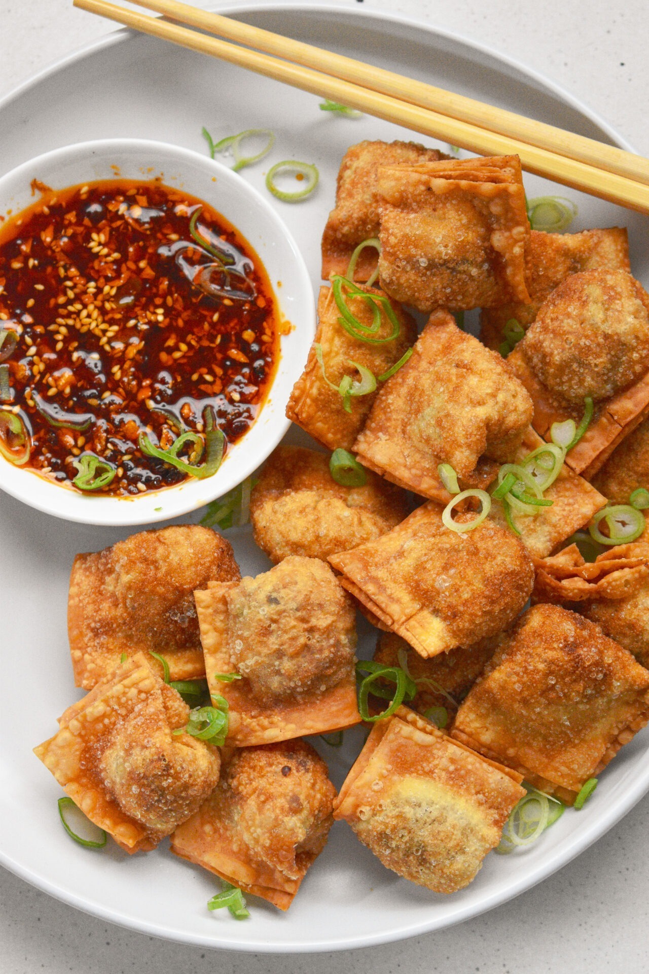 prawn wonton fried and steamed shrimp