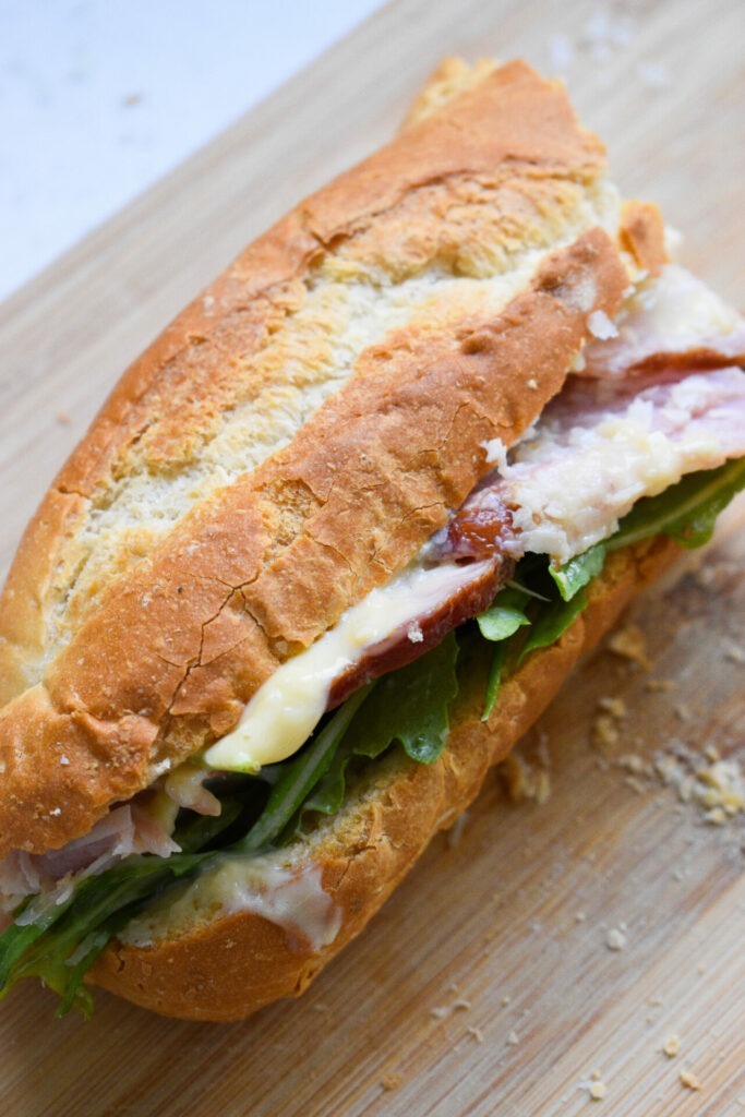 Sweet Mustard Sauce Christmas Gammon Sandwich #mustardsauce #mustard #thebigtastybite $foodie