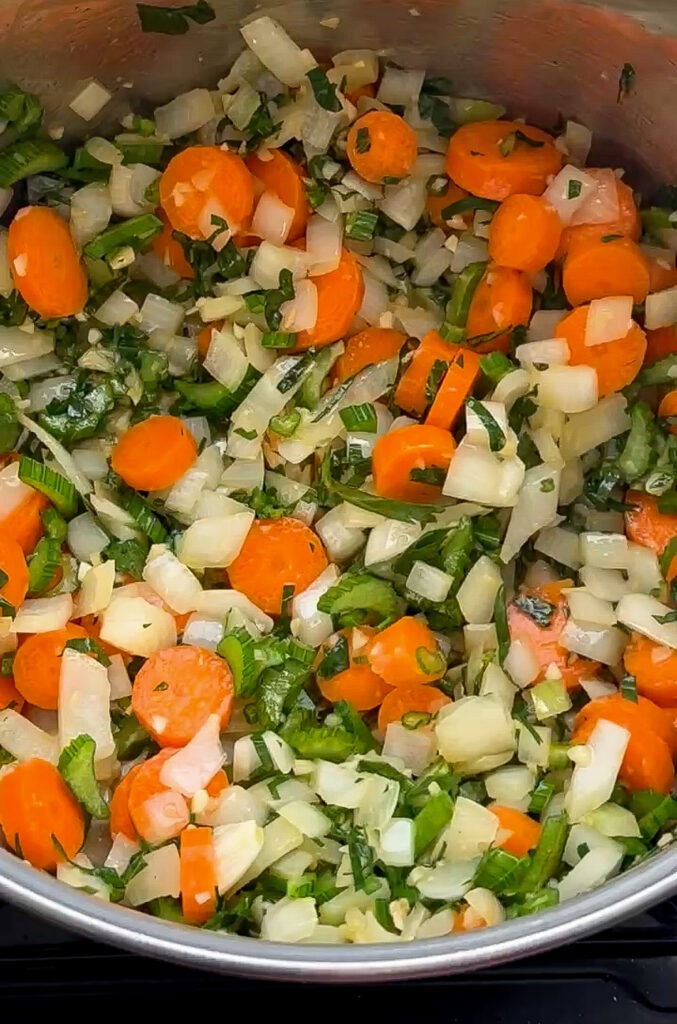 Chicken soup vegetables