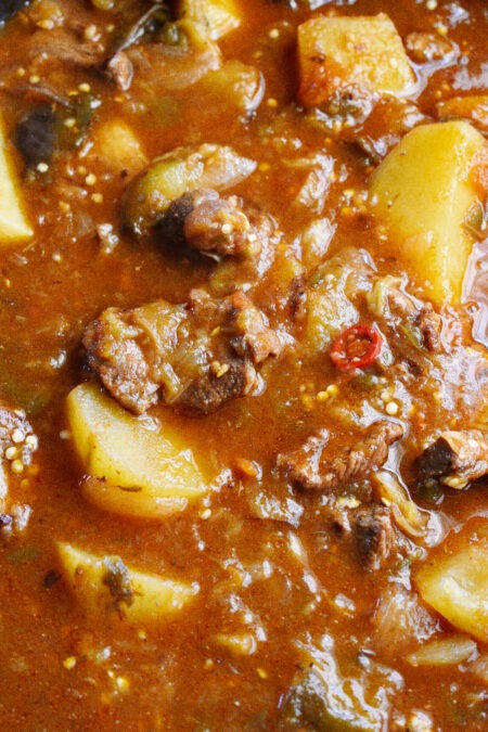 Sweet potato and Eggplant Beef Stew